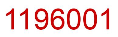 Number 1196001 red image