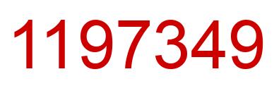 Number 1197349 red image