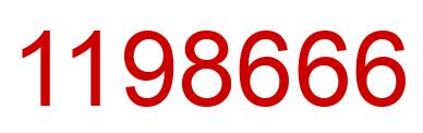 Number 1198666 red image