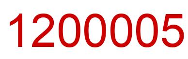 Number 1200005 red image