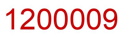 Number 1200009 red image