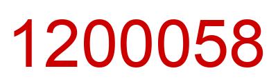 Number 1200058 red image