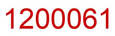 Number 1200061 red image