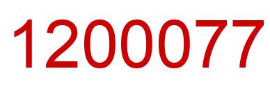 Number 1200077 red image