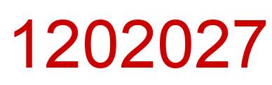 Number 1202027 red image