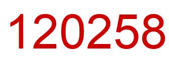 Número 120258 imagen rojo