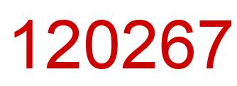 Number 120267 red image