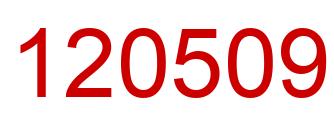 Number 120509 red image