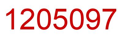 Number 1205097 red image