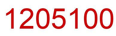 Number 1205100 red image