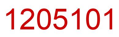 Number 1205101 red image