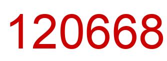 Number 120668 red image