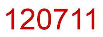 Número 120711 imagen rojo