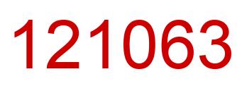 Number 121063 red image