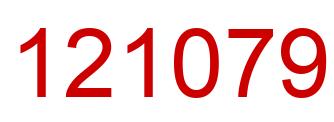 Number 121079 red image