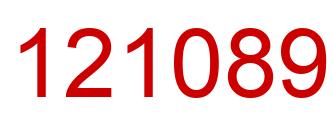 Number 121089 red image