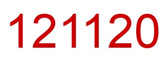 Number 121120 red image