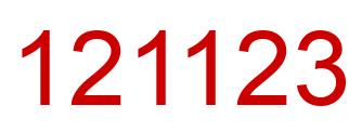 Number 121123 red image
