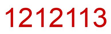 Number 1212113 red image