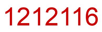 Number 1212116 red image