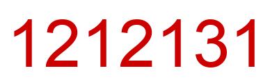Number 1212131 red image