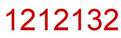 Number 1212132 red image