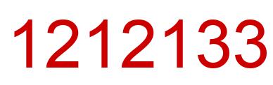 Number 1212133 red image