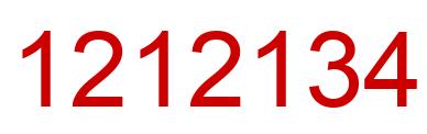 Number 1212134 red image