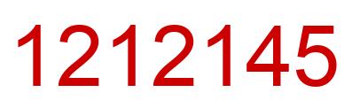 Number 1212145 red image