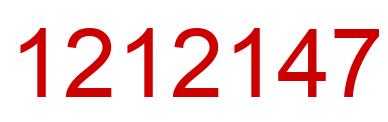 Number 1212147 red image
