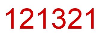 Number 121321 red image