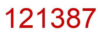 Number 121387 red image