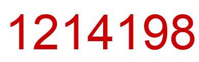 Number 1214198 red image