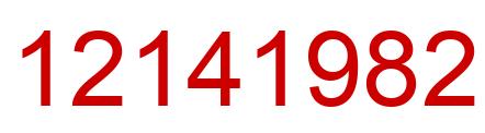 Número 12141982 imagen rojo