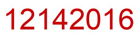 Number 12142016 red image