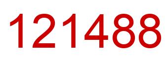 Number 121488 red image