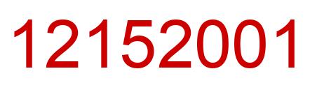 Número 12152001 imagen rojo