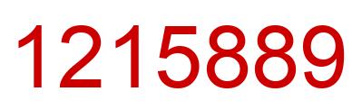 Number 1215889 red image