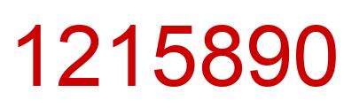 Number 1215890 red image