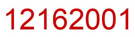 Number 12162001 red image