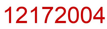 Number 12172004 red image
