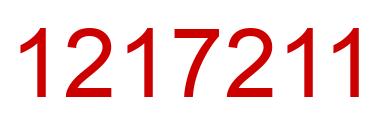 Number 1217211 red image