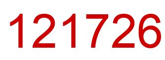 Número 121726 imagen rojo