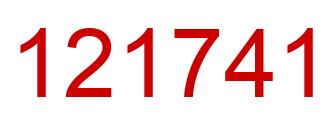 Número 121741 imagen rojo