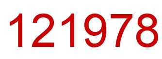 Number 121978 red image