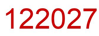 Number 122027 red image