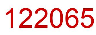 Number 122065 red image