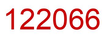 Number 122066 red image