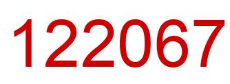 Number 122067 red image