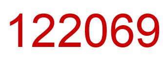 Number 122069 red image
